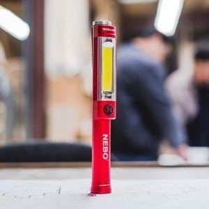 NEBO BIG LARRY 2 Battery Powered Aluminum Work Light 500 Lumens, Pocket Clip Mag